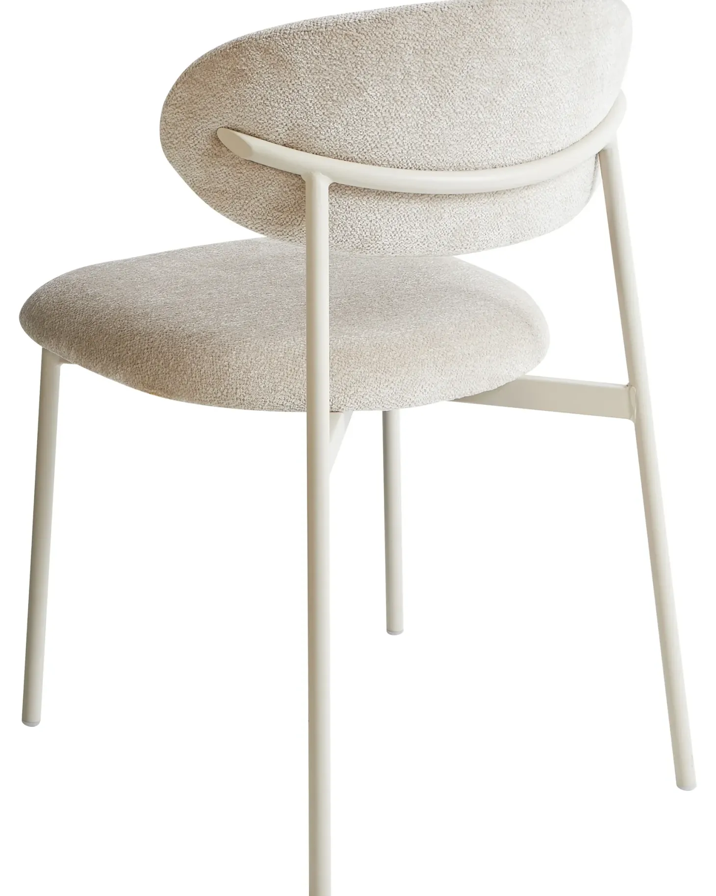 Sæt med 2 spisebordsstole COWLEY Chenille Lys Beige