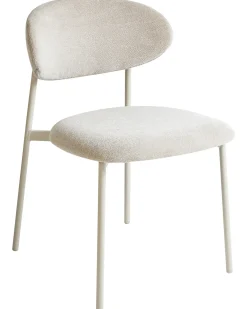Sæt med 2 spisebordsstole COWLEY Chenille Lys Beige