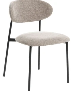 Sæt med 2 spisebordsstole COWLEY Chenille Brungrå
