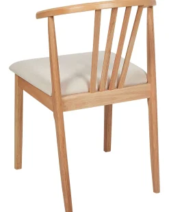Sæt med 2 spisebordsstole CRAIG Træ Lysebrun/beige