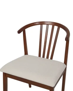 Sæt med 2 spisebordsstole CRAIG Træ Mørkebrun/beige