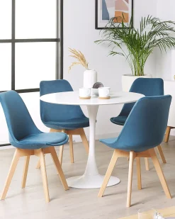 Sæt med 2 spisebordsstole DAKOTA II Velour Blå