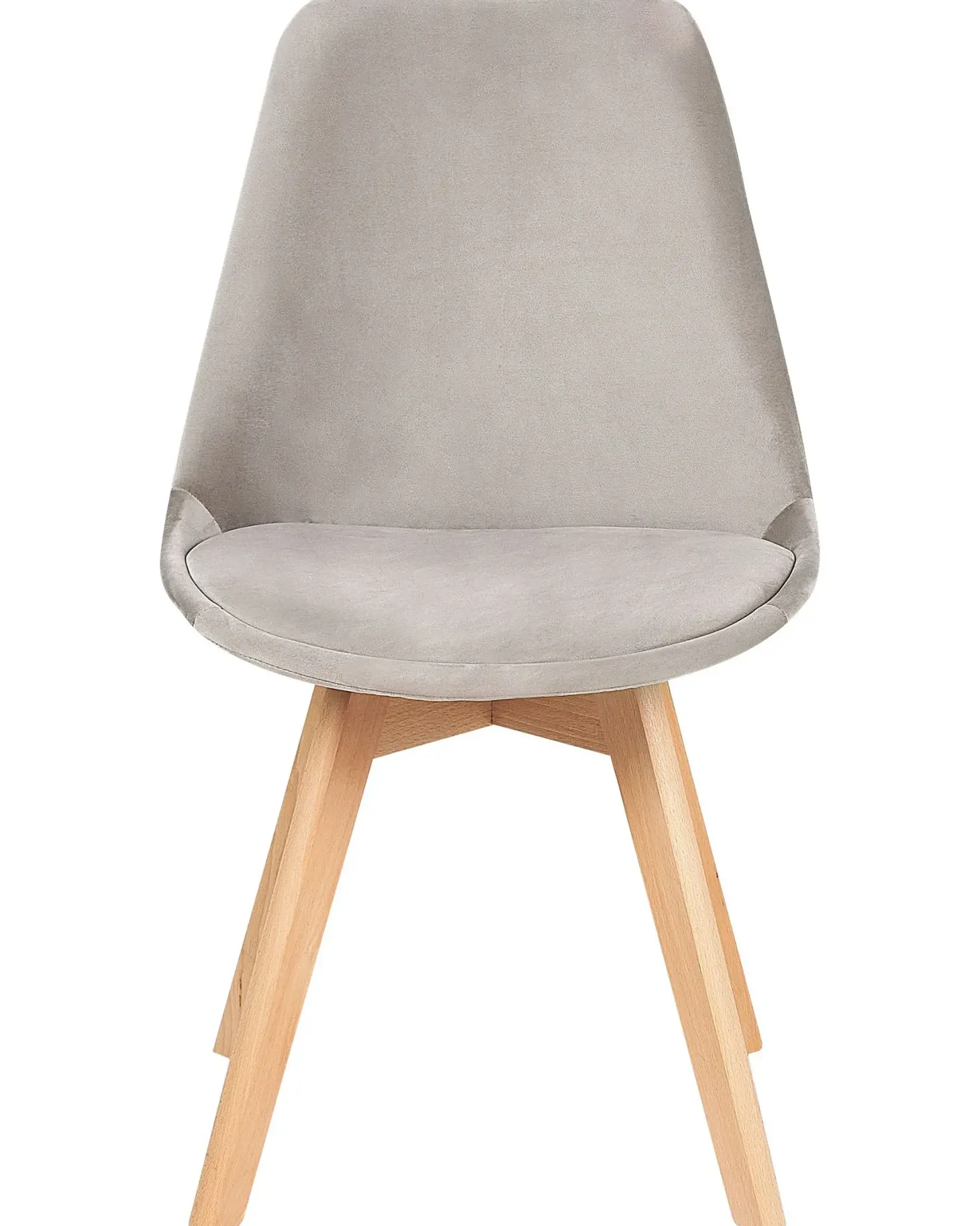 Sæt med 2 spisebordsstole DAKOTA II Velour Brungrå
