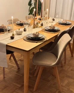 Sæt med 2 spisebordsstole DAKOTA II Velour Brungrå