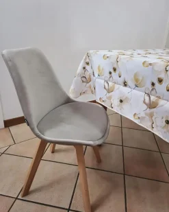 Sæt med 2 spisebordsstole DAKOTA II Velour Brungrå