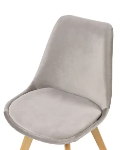 Sæt med 2 spisebordsstole DAKOTA II Velour Brungrå