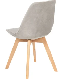 Sæt med 2 spisebordsstole DAKOTA II Velour Brungrå