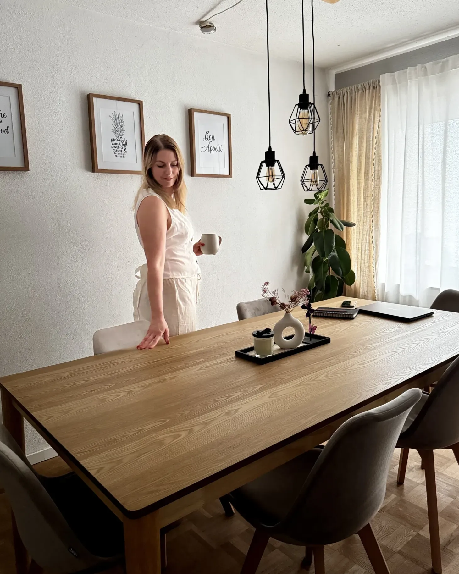 Sæt med 2 spisebordsstole DAKOTA II Velour Brungrå