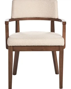 Sæt med 2 spisebordsstole DALBO Boucle Brun/lys beige