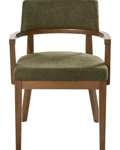Sæt med 2 spisebordsstole DALBO Boucle Brun / Grøn