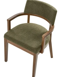Sæt med 2 spisebordsstole DALBO Boucle Brun / Grøn