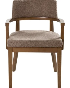 Sæt med 2 spisebordsstole DALBO Boucle Brun/taupe