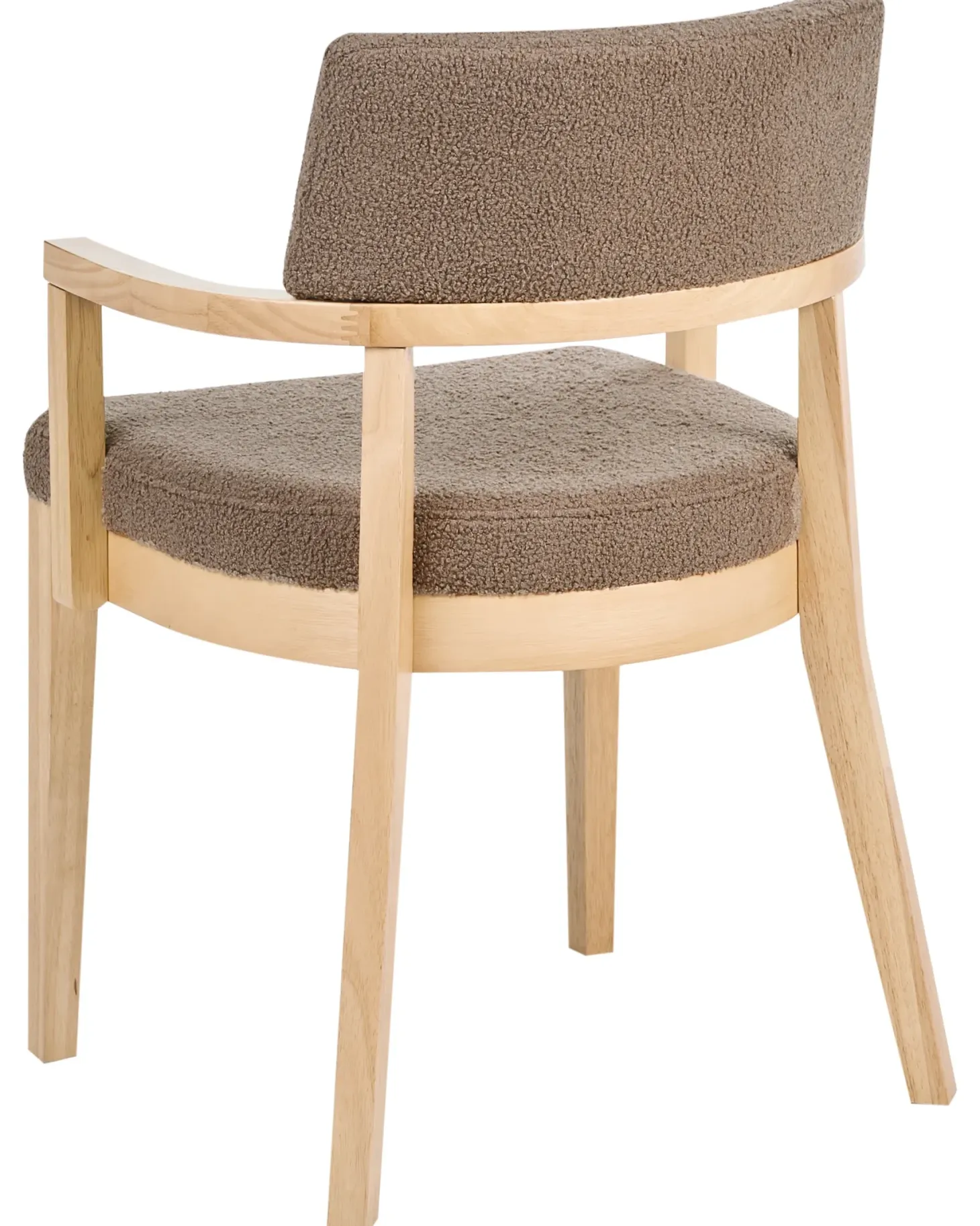 Sæt med 2 spisebordsstole DALBO Boucle Lysebrun/taupe