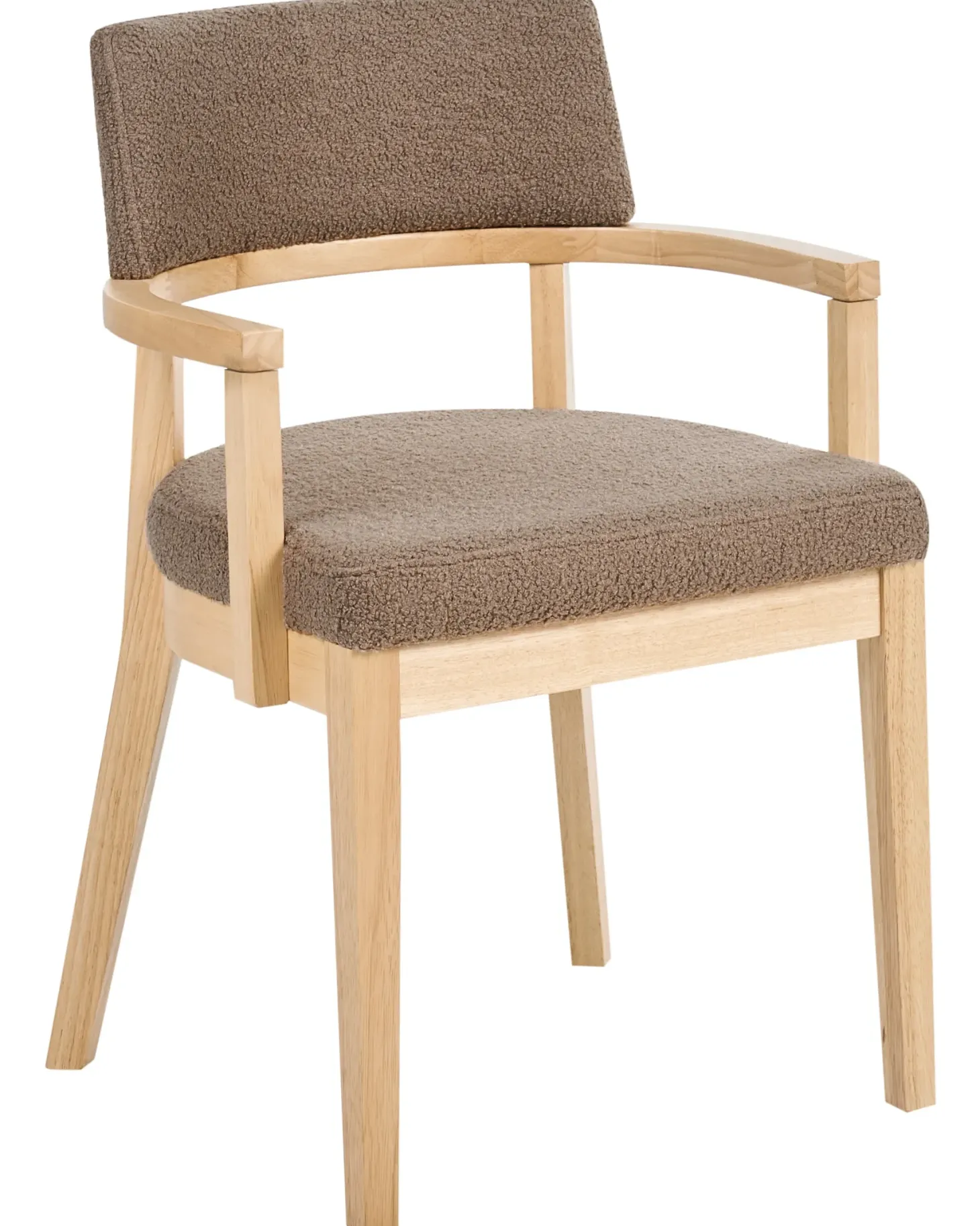 Sæt med 2 spisebordsstole DALBO Boucle Lysebrun/taupe
