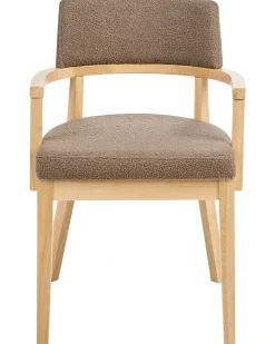 Sæt med 2 spisebordsstole DALBO Boucle Lysebrun/taupe