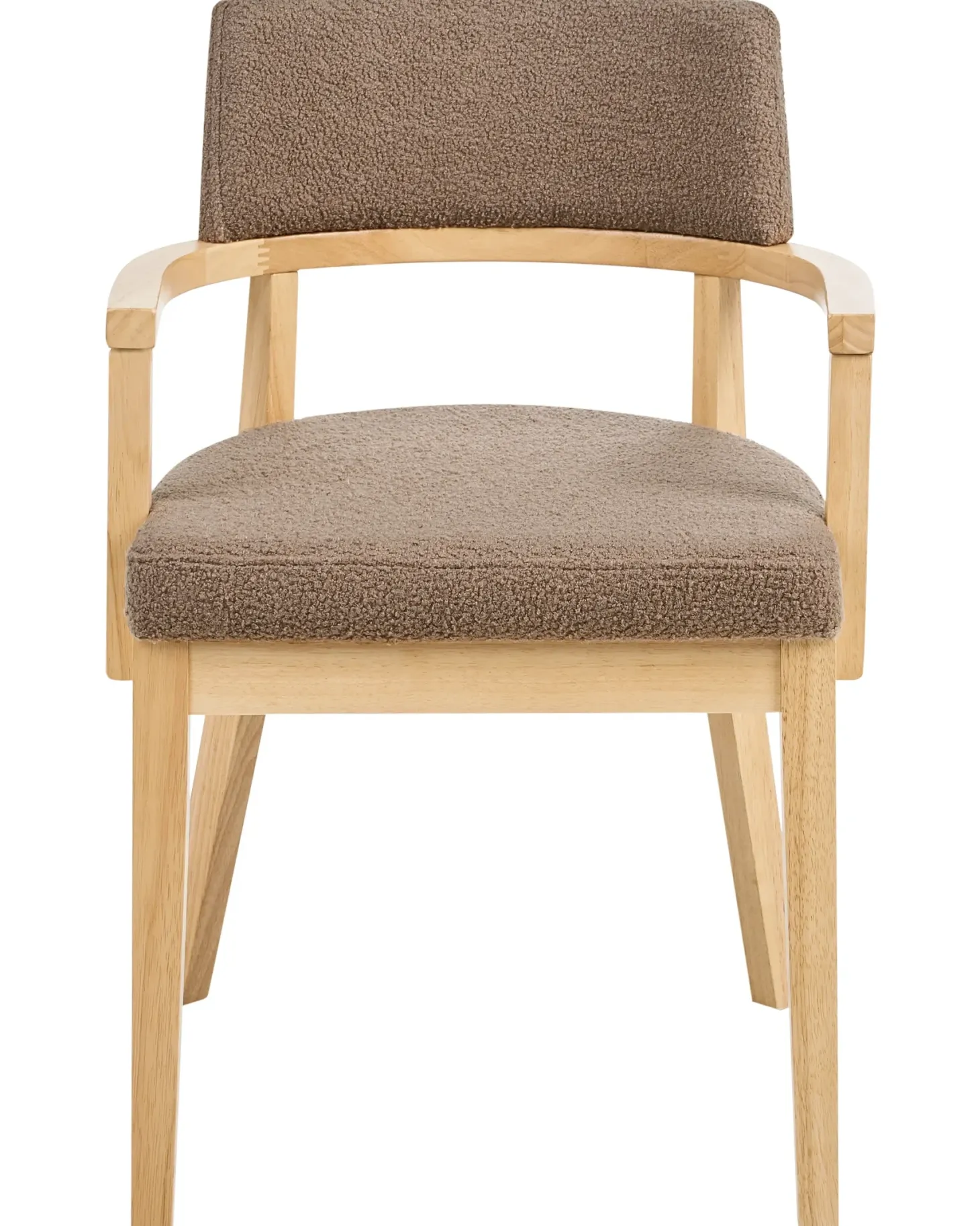 Sæt med 2 spisebordsstole DALBO Boucle Lysebrun/taupe