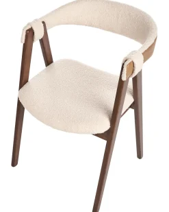 Sæt med 2 spisebordsstole DAY Boucle Mørkebrun/beige