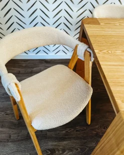Sæt med 2 spisebordsstole DAY Boucle Lysebrun/beige