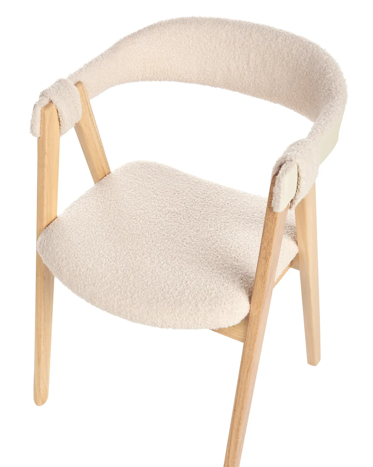 Sæt med 2 spisebordsstole DAY Boucle Lysebrun/beige