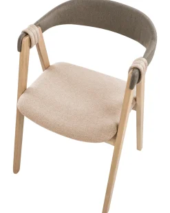 Sæt med 2 spisebordsstole DAY Lysebrun/taupe