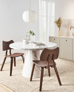 Sæt med 2 spisebordsstole DIANA Træ Brun