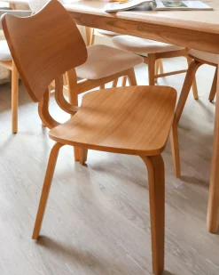 Sæt med 2 spisebordsstole DIANA Træ Lysebrun