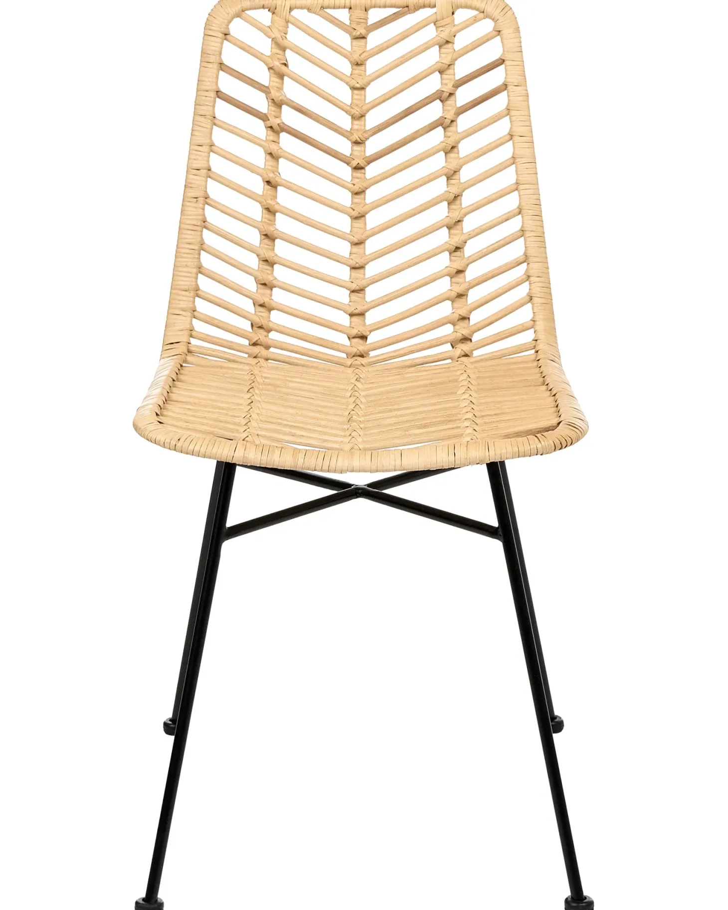 Sæt med 2 spisebordsstole DILLEY Rattan Naturlig
