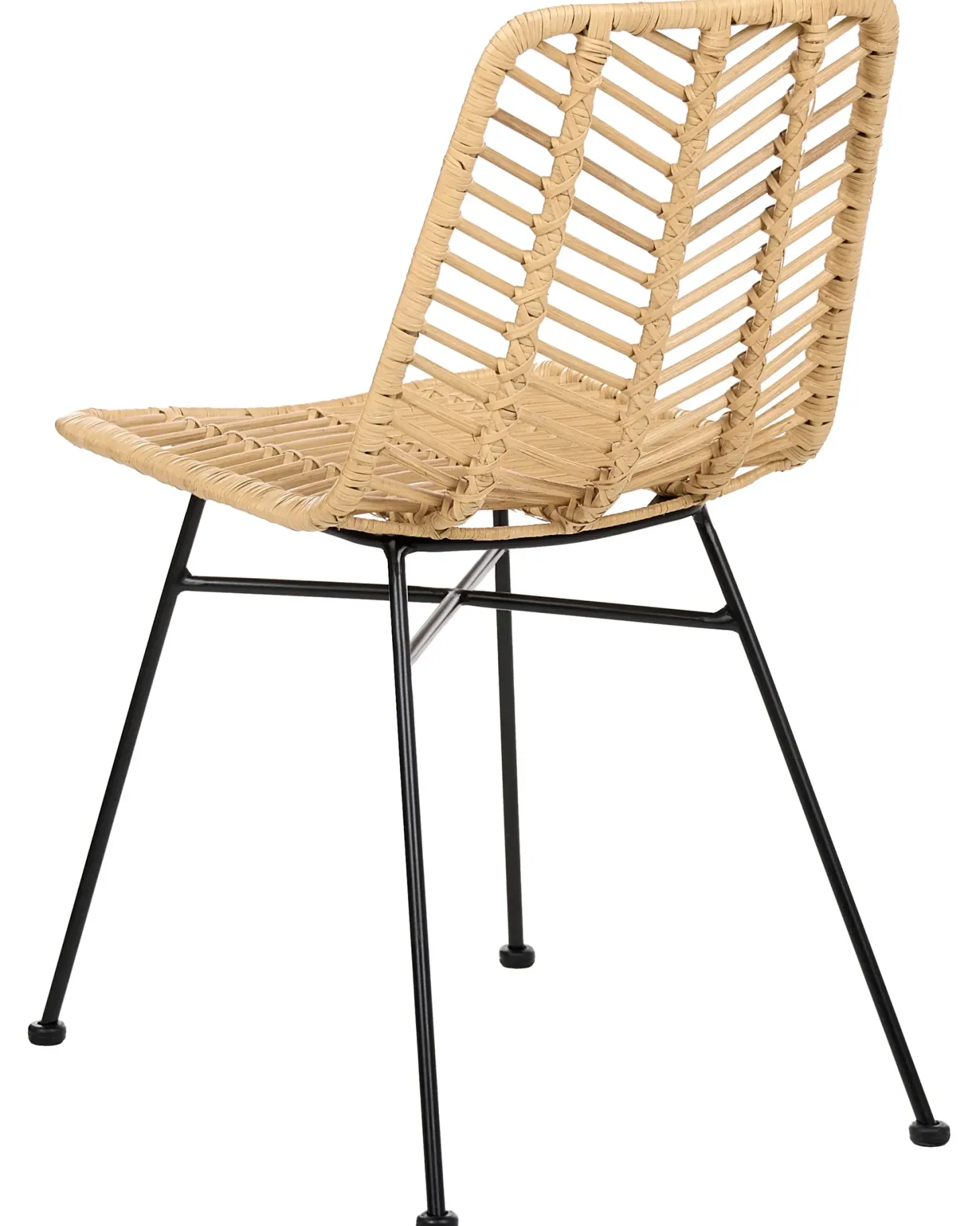 Sæt med 2 spisebordsstole DILLEY Rattan Naturlig