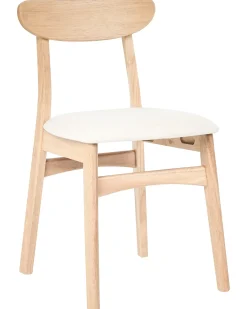 Sæt med 2 spisebordsstole DOYLE Træ Lysebrun/lys beige