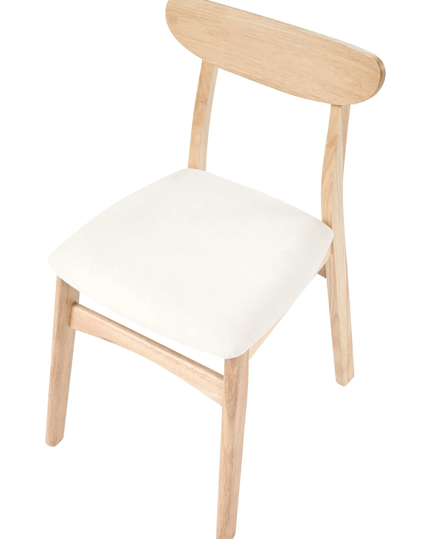 Sæt med 2 spisebordsstole DOYLE Træ Lysebrun/lys beige