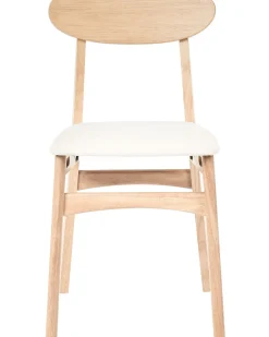Sæt med 2 spisebordsstole DOYLE Træ Lysebrun/lys beige