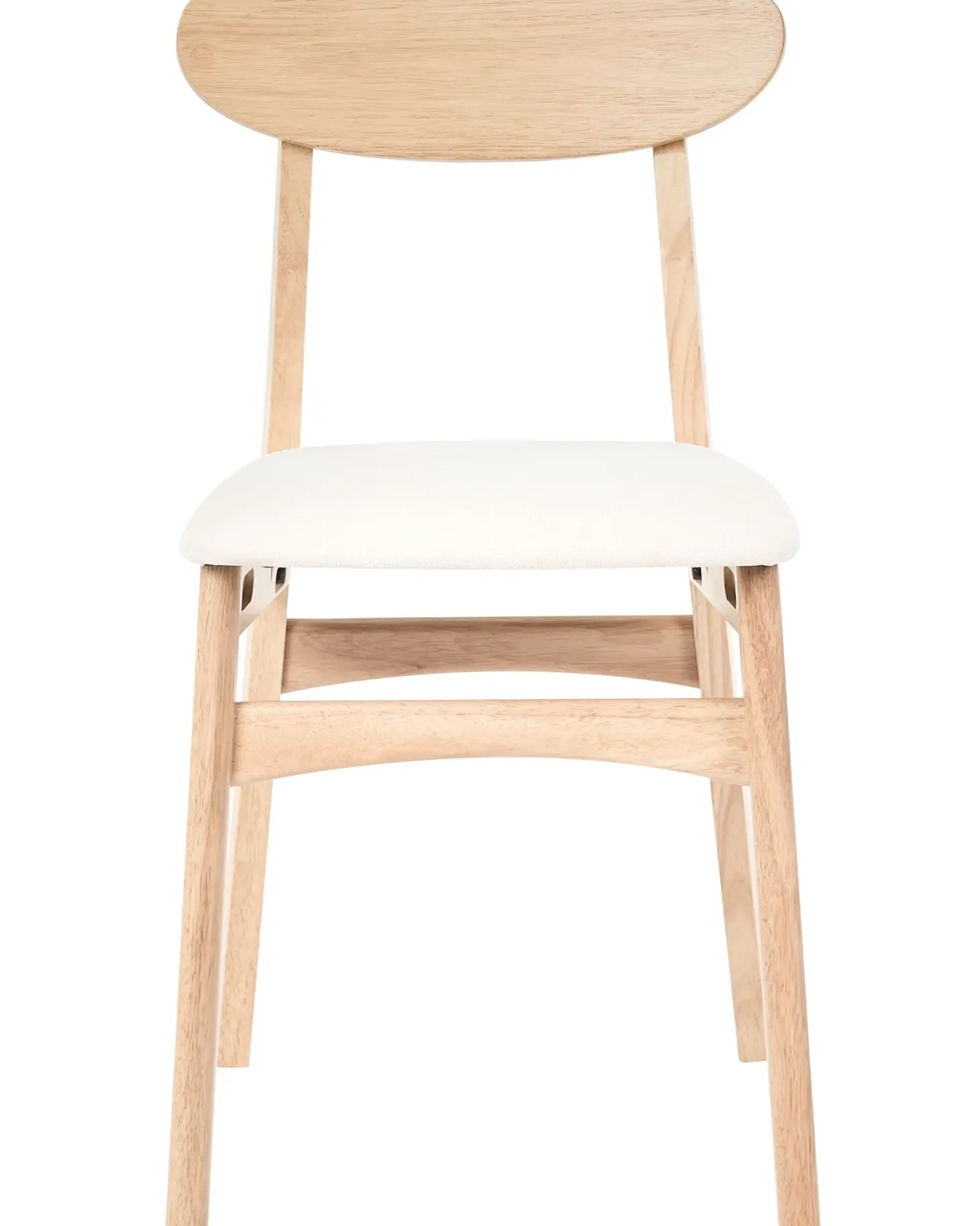 Sæt med 2 spisebordsstole DOYLE Træ Lysebrun/lys beige
