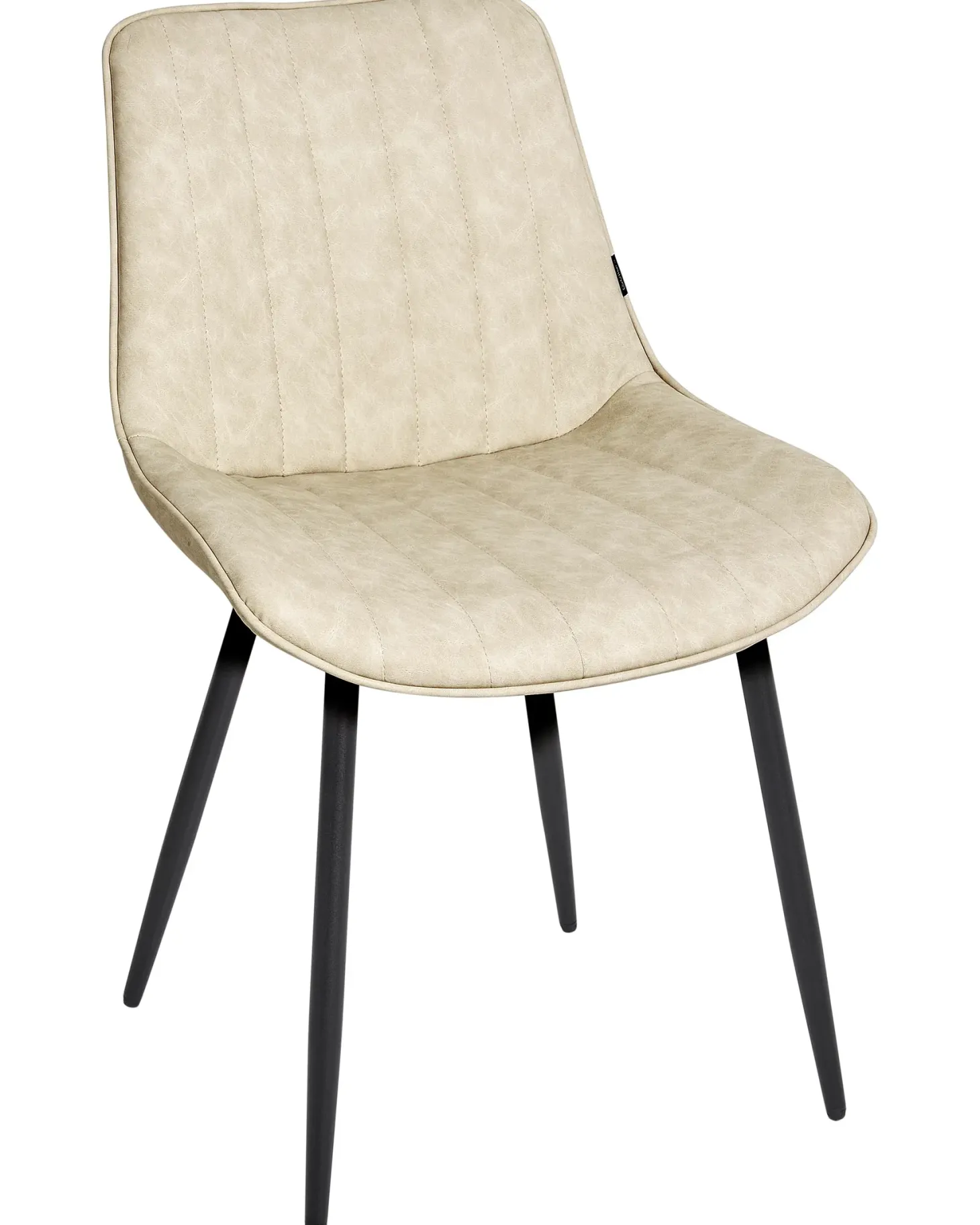 Sæt med 2 spisebordsstole DUBROVNIK Kunstlæder Lys Beige