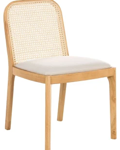 Sæt med 2 spisebordsstole EDINA Lysebrun/beige