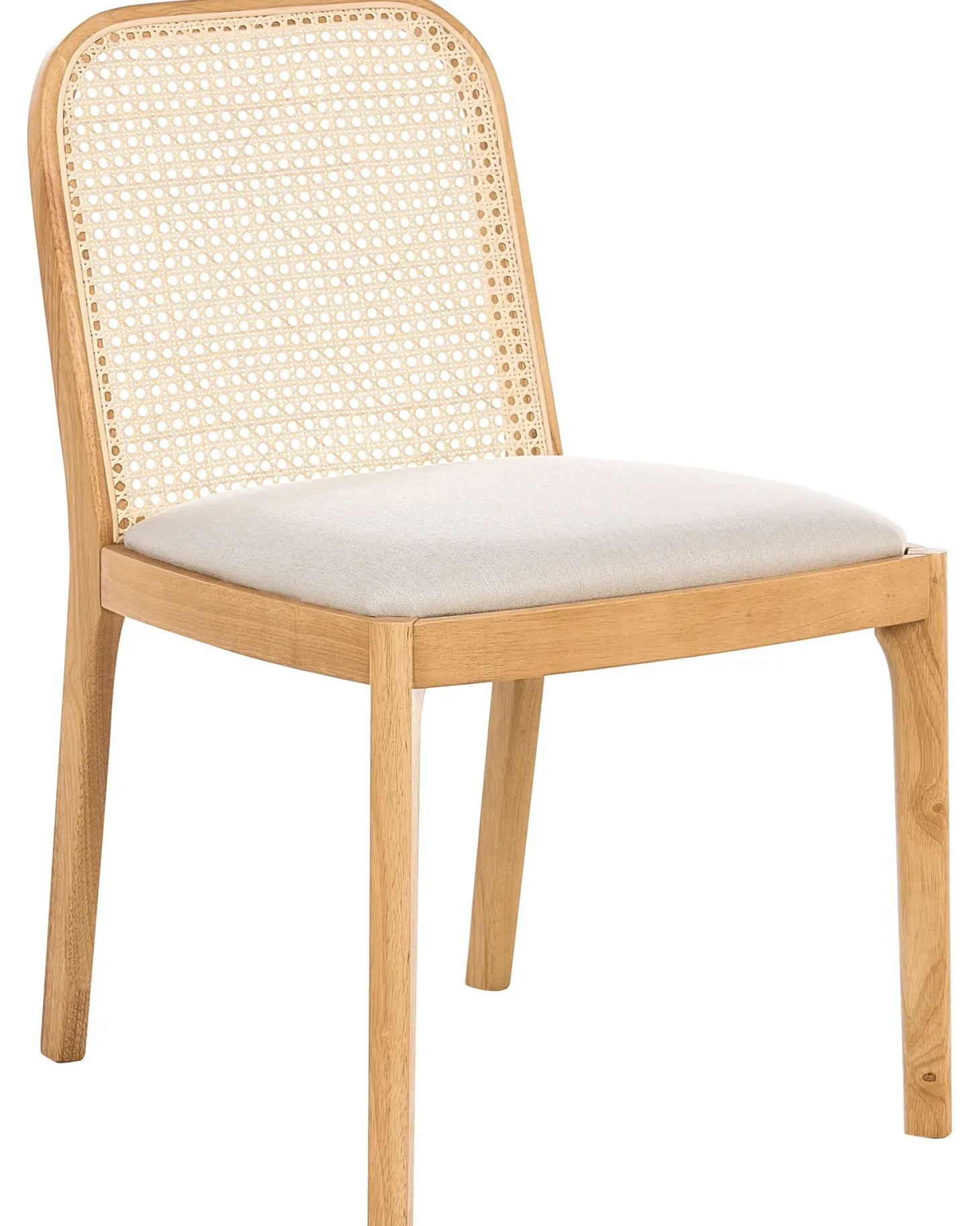 Sæt med 2 spisebordsstole EDINA Lysebrun/beige
