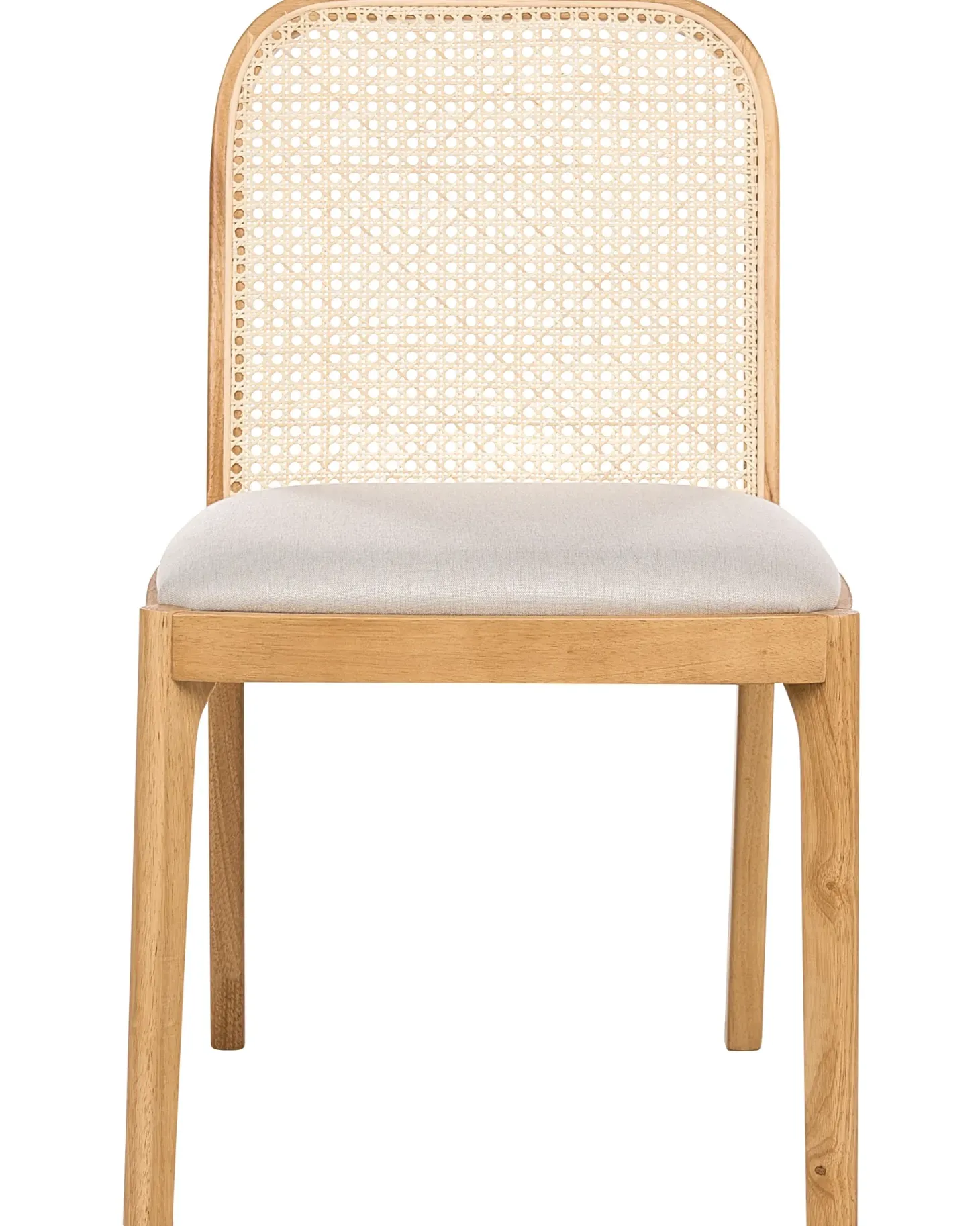 Sæt med 2 spisebordsstole EDINA Lysebrun/beige