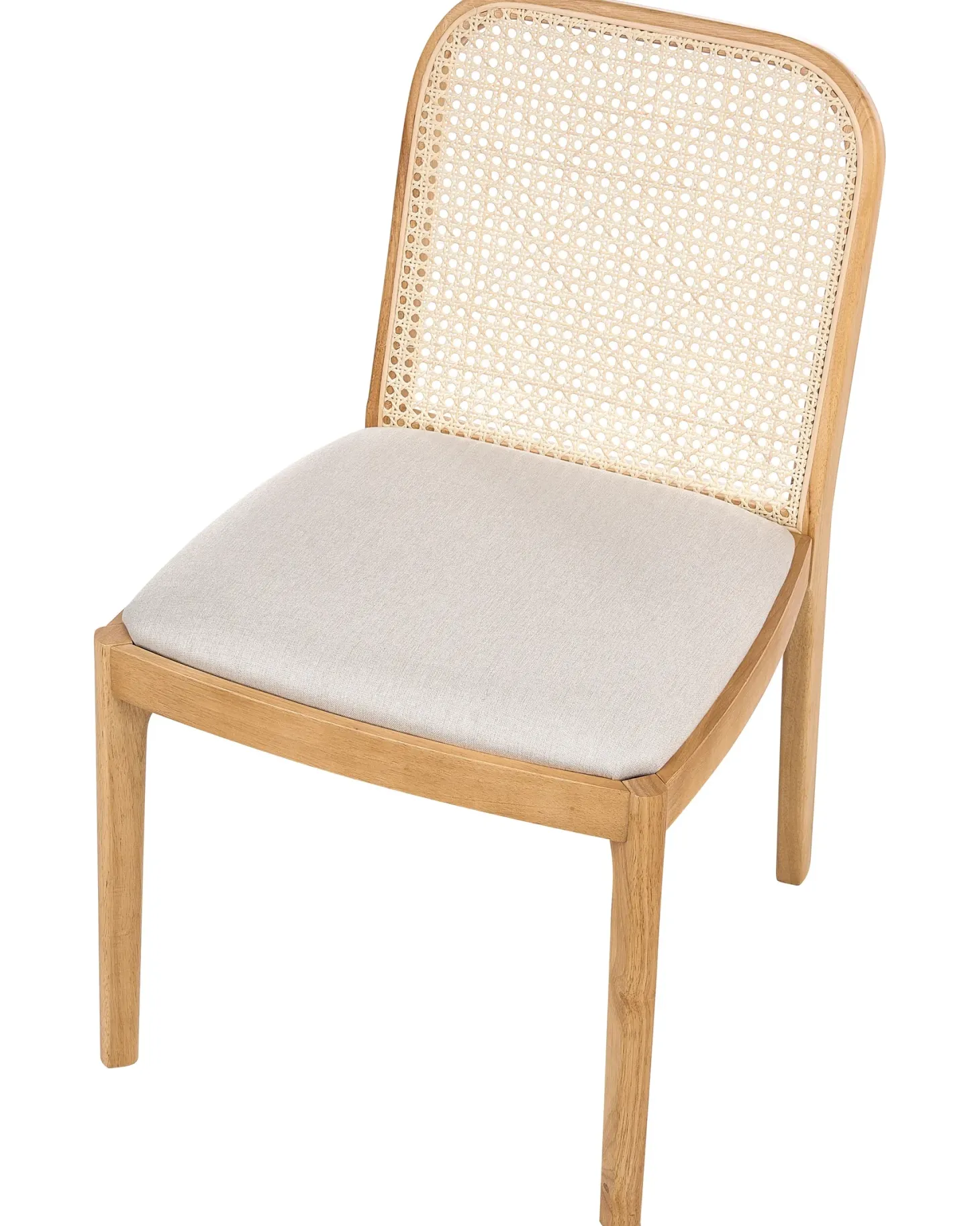 Sæt med 2 spisebordsstole EDINA Lysebrun/beige