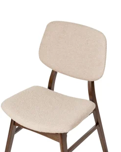 Sæt med 2 spisebordsstole ELAINE Boucle Mørkebrun/beige