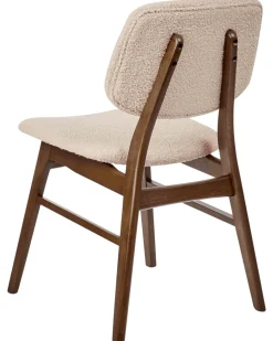 Sæt med 2 spisebordsstole ELAINE Boucle Mørkebrun/beige