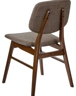 Sæt med 2 spisebordsstole ELAINE Boucle Mørkebrun/taupe