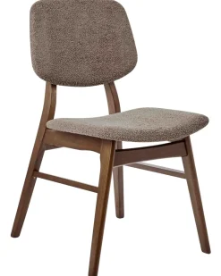 Sæt med 2 spisebordsstole ELAINE Boucle Mørkebrun/taupe
