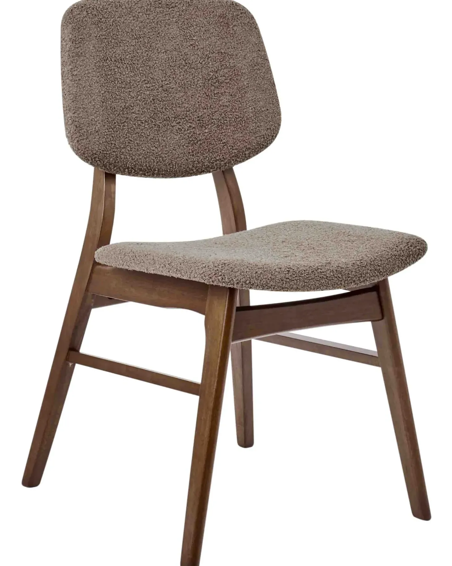 Sæt med 2 spisebordsstole ELAINE Boucle Mørkebrun/taupe