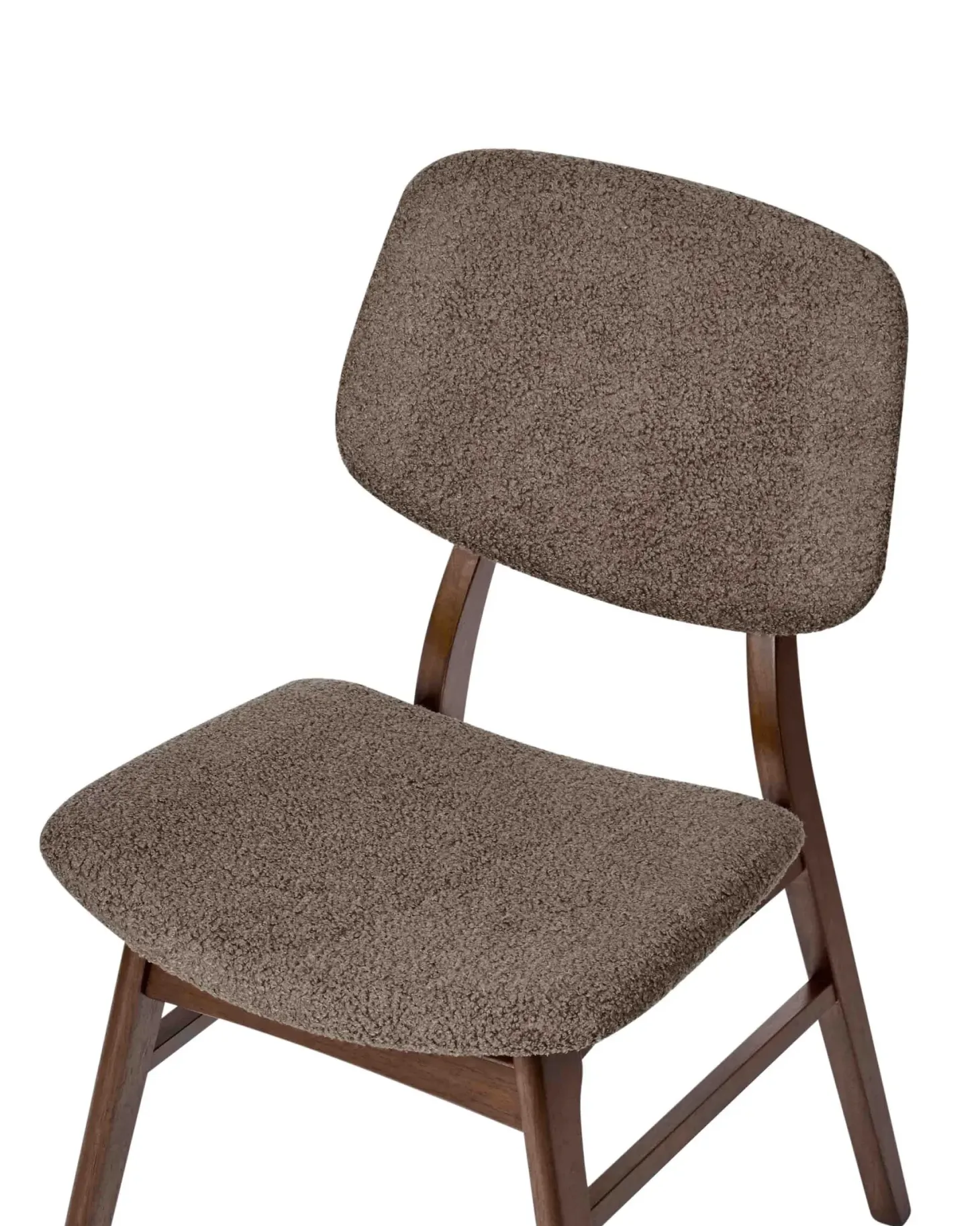 Sæt med 2 spisebordsstole ELAINE Boucle Mørkebrun/taupe