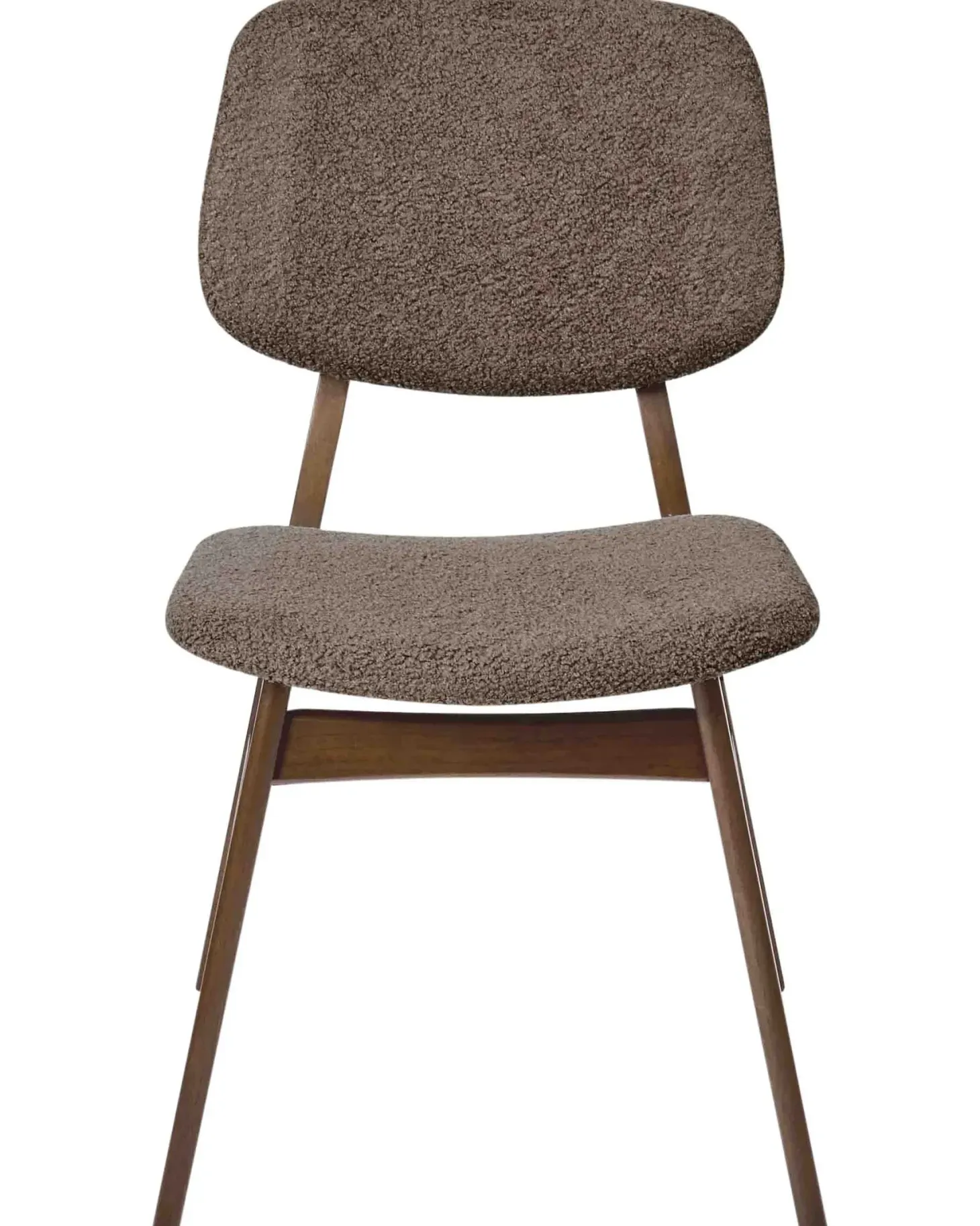 Sæt med 2 spisebordsstole ELAINE Boucle Mørkebrun/taupe
