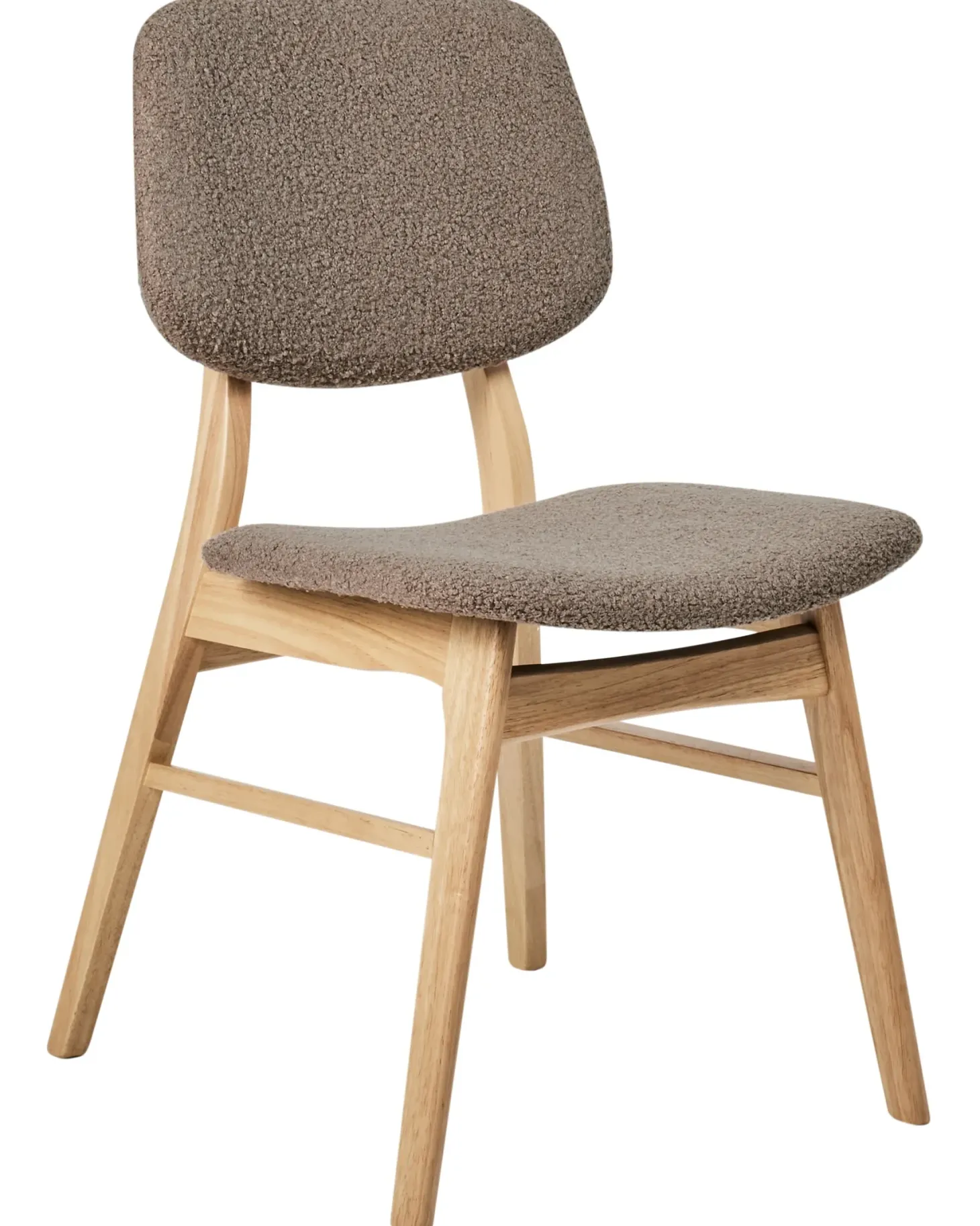 Sæt med 2 spisebordsstole ELAINE Boucle Lysebrun/taupe