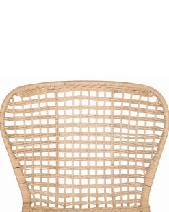 Sæt med 2 spisebordsstole ELFROS Rattan Naturlig