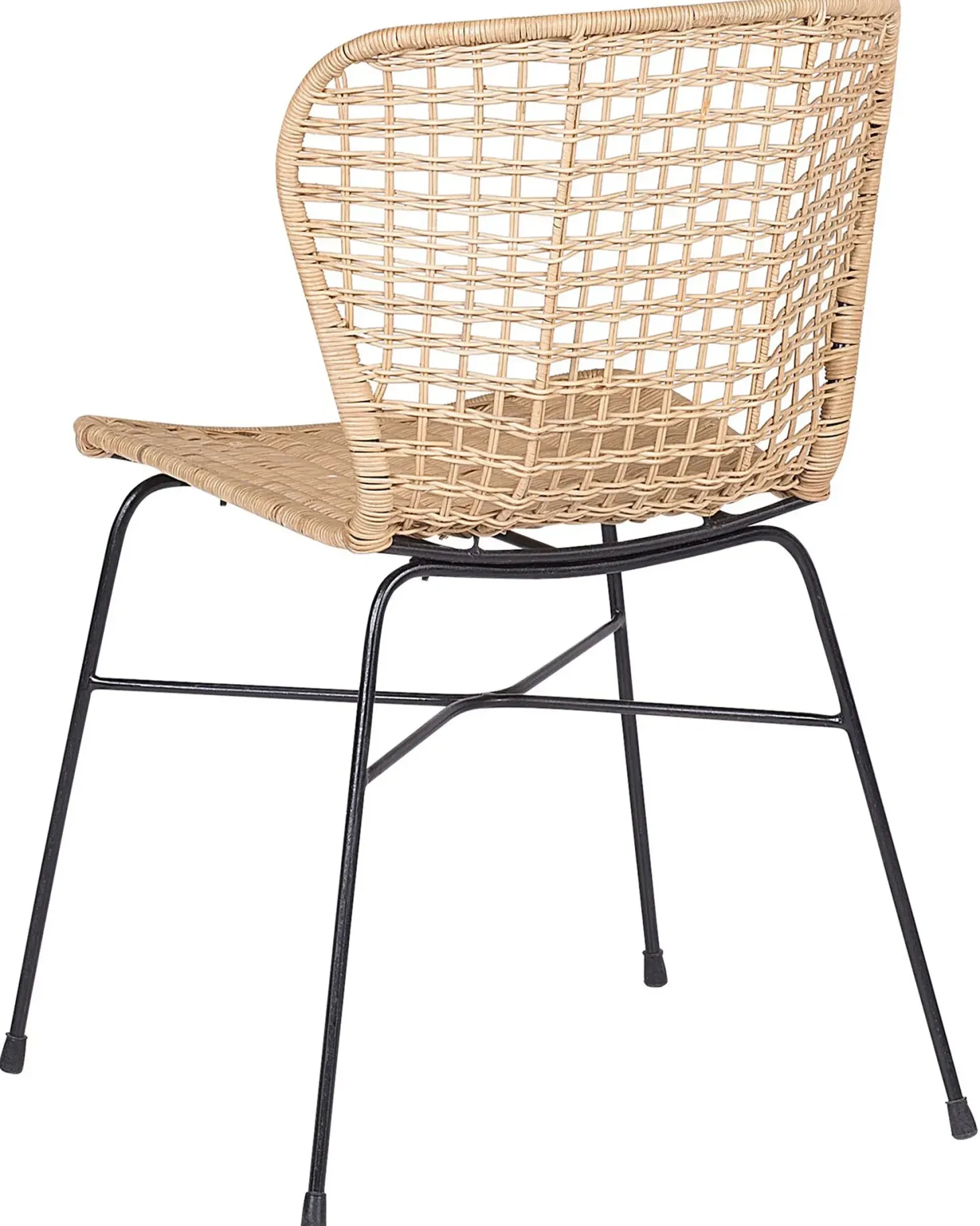 Sæt med 2 spisebordsstole ELFROS Rattan Naturlig