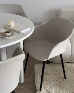 Sæt med 2 spisebordsstole ELIM Lys Beige