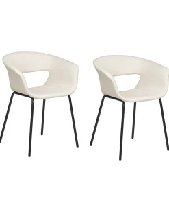 Sæt med 2 spisebordsstole ELMA Lys Beige