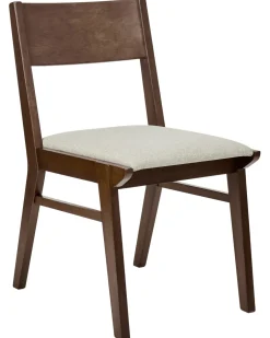 Sæt med 2 spisebordsstole ENOLA Træ Brun/lys beige